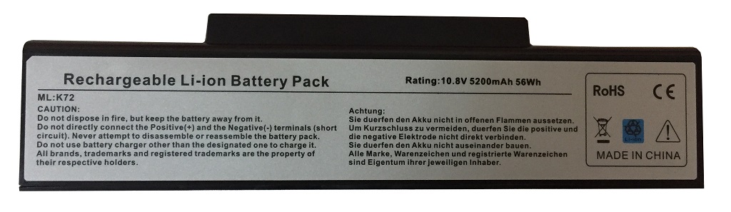 �������������� ������� ��� �������� Asus K72 A32-N71 N71 F2 F3 A9 A72 K73 A32-K72